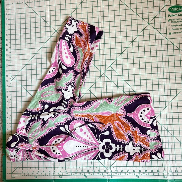 Zara Size S Shirt Boho Tunic Thick Paisley Purple Pink Resort Rio Floral Coastal - Picture 5 of 8